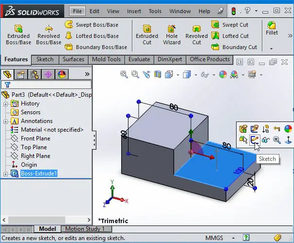 extrude solidworks