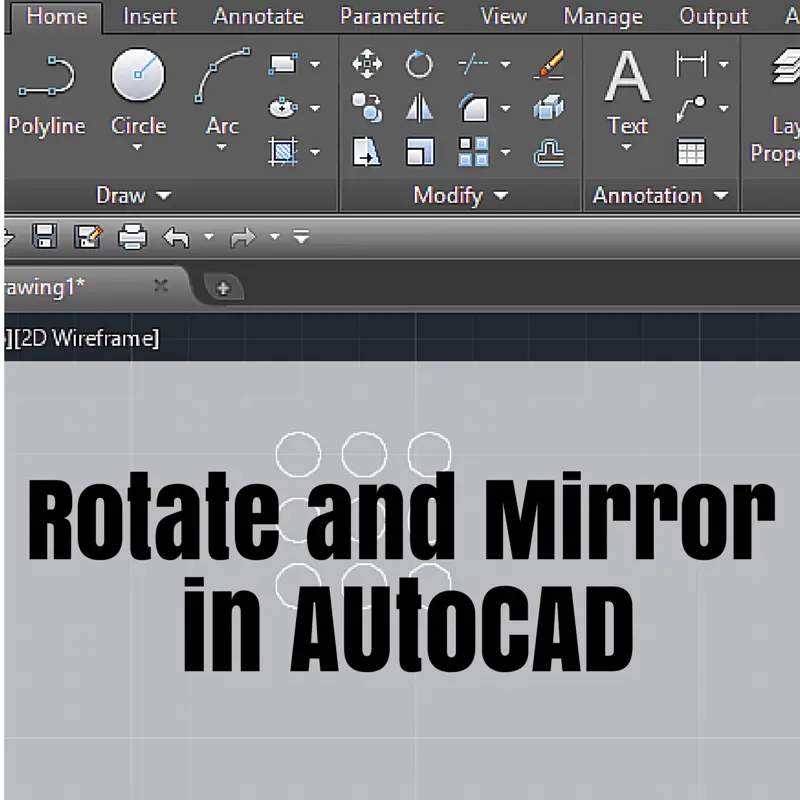 Autocad Tutorial 13 Mirror And Rotate, How To Use Mirror Autocad