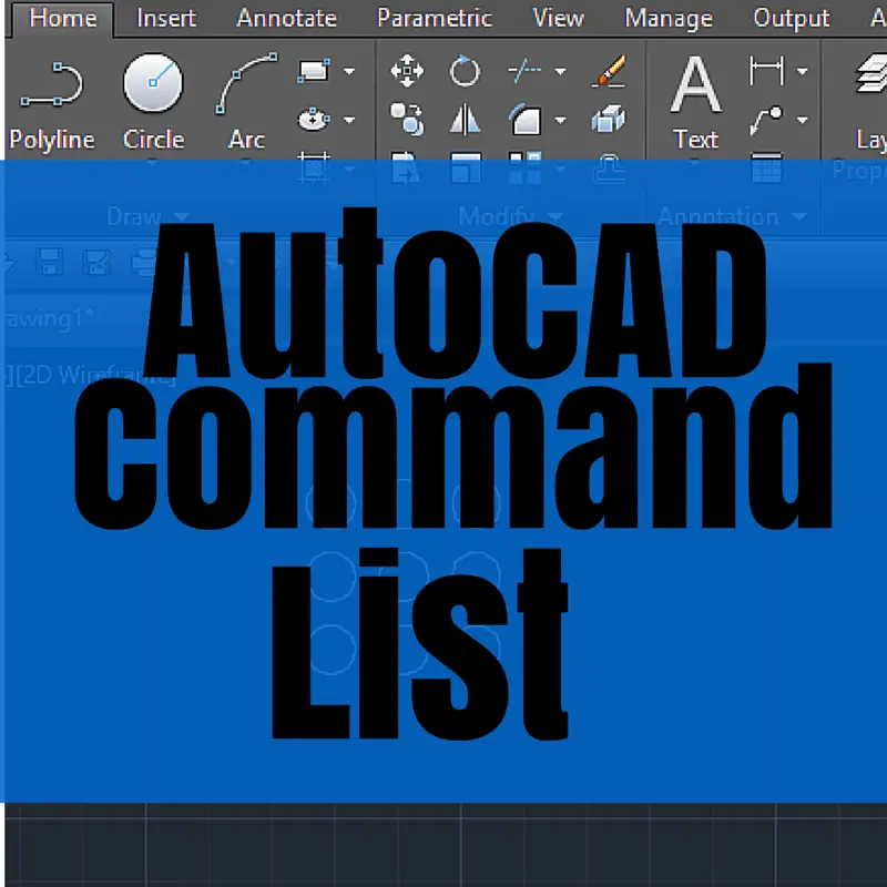 autocad commands list with explanation pdf