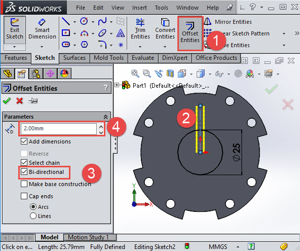 Solidworks offset
