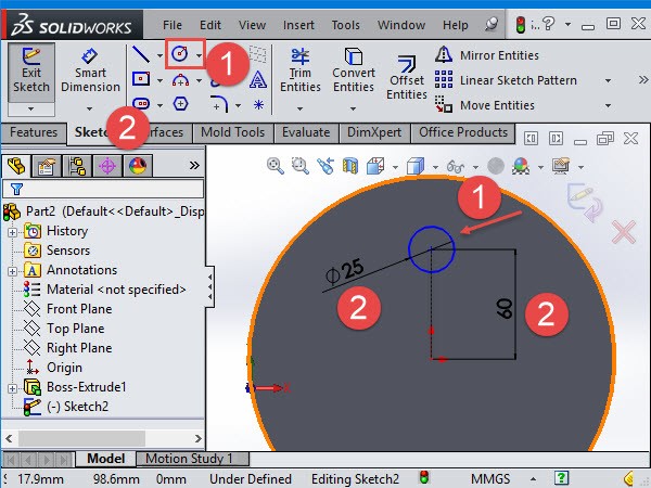 circular pattern solidworks