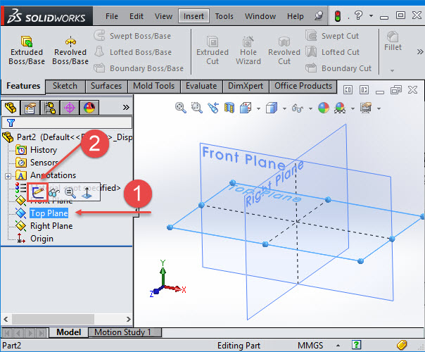 solidwork planes