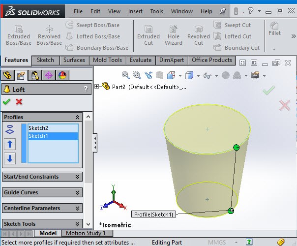 solidworks loft