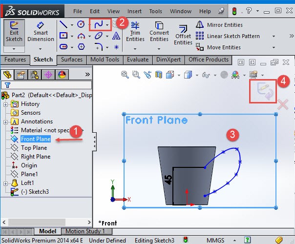 solidworks front plane