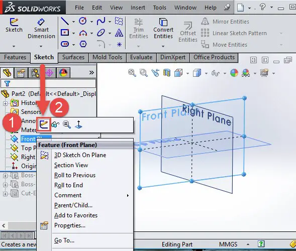 Solidworks Tutorial: Convert Entities - Tutorial45