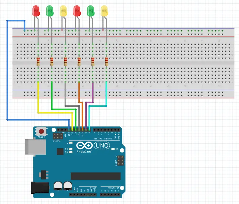 Arduino Projects: Asynchronous LEDs Blink - Tutorial45