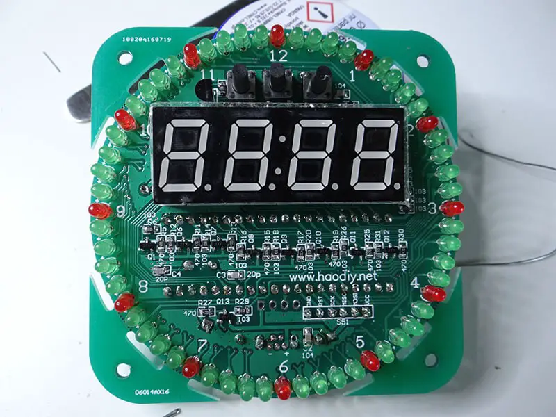 lcd mounted on the circuit board