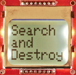 Nokia 5110 Arduino Project search and destroy